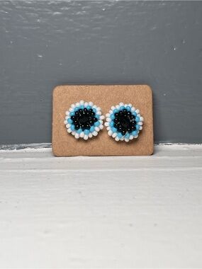 Huichol Beaded Stud Earrings